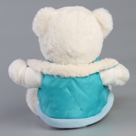 Soft toy "Little Friend", Bear in a blue jacket-5