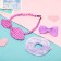 Solokha hair set (rim, clamp, elastic band) Cage, lilac