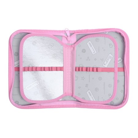 Penal 3 sections, tab inside, 140 x 210 x 40 mm, fabric, calligrata top block "kitten"-5