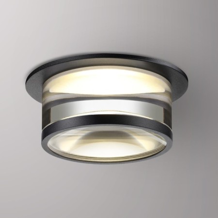 Lamp built -in Novotech. GEM, 9W, GU10, 58x98x98 mm, black color