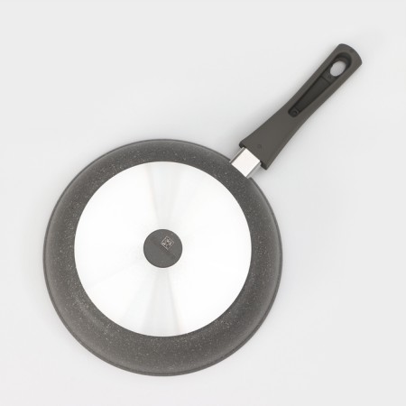 Pan, d = 26 cm, removable handle, glass cover, anti -stick coating, color light marble-7