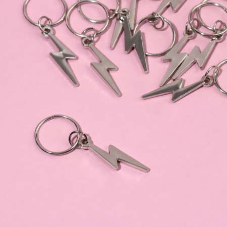 Hair piercing "Lightning", 4.1 × 1.3 cm, 10 pcs, silver color-2
