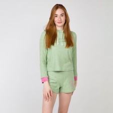 Women's costume (sweatshirt and shorts), peppermint color, rn 50
