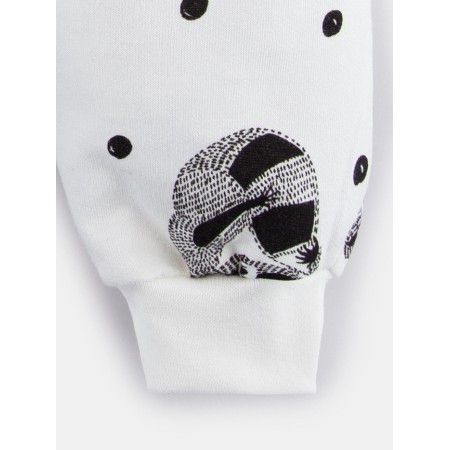 Kit: sweatshirt and pants crumb I am “raccoons”, white color, height 86-92 cm-12