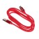 Cable Oxion DCC259, Type -C - USB, 2 A, charging + data transfer, 1.3 m, braid, red