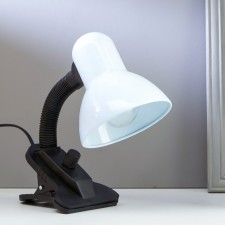 Table lamp E27, with off. On the clamp (220V) white 26x13x11 Risalux