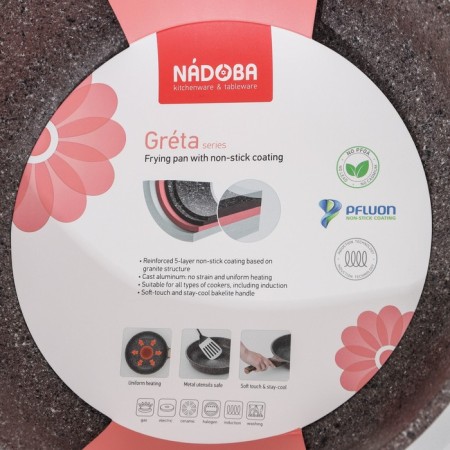 Nadoba Greta pan, anti -stick coating, D = 24 cm, brown color-6