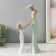 Souvenir Polystone "Mom with daughter" Green with wood color15.5x9.5x30 cm