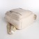Women's backpack made of artificial leather with zipper, 6 outer pockets, milk color
