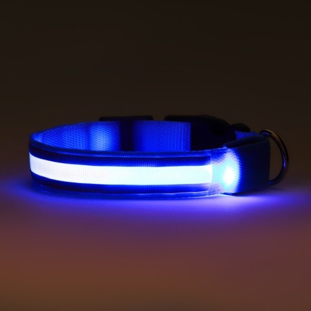 Collar with backlight double strip size L, Osh 45-52 x 2.5 cm 3 glow glow mode-11