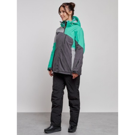 Ski costume female winter, size 60, green color-1
