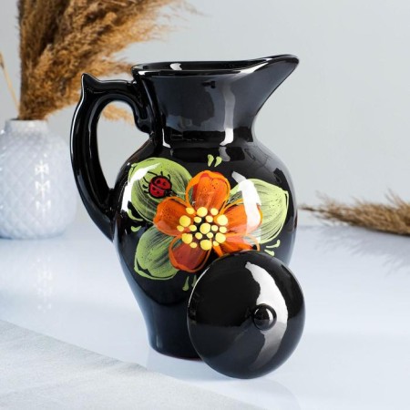 Set for drinks "Festive" ladybug, 4x0.2l / 1.4l / 34.5x24.5cm-5