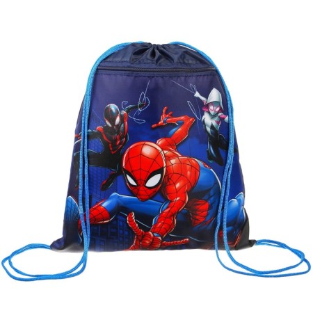 A bag for shoes with a pocket 420*350 mm, Avengers Spider Man (Soft Polyester, Density 210D)-2