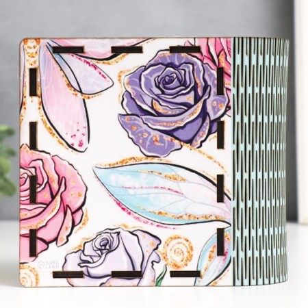 Broke-book "Roses, butterflies" 14x14 cm-5