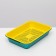 Medium toilet with a mesh of 36 x 26 x 6.5 cm, yellow/turquoise