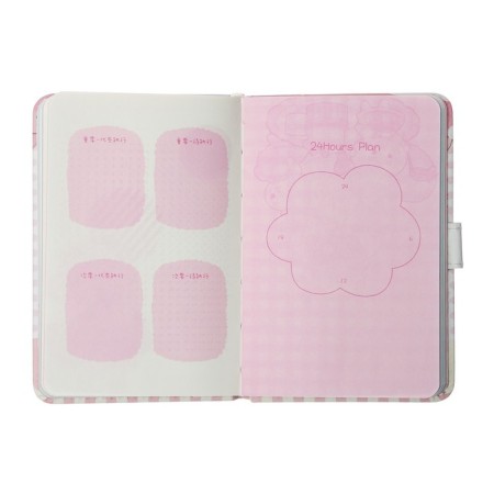 Gift Notebook, A6, 112 sheets, color block, with a curly knife, PVC cover, bunny, mix-7