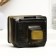 Piggy bank "TV" black with gold, 15cm