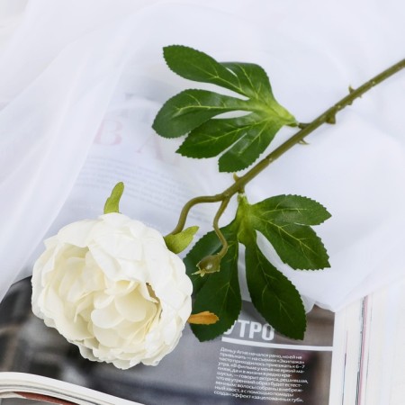 Artificial flowers "lush peony" 7x47 cm, white