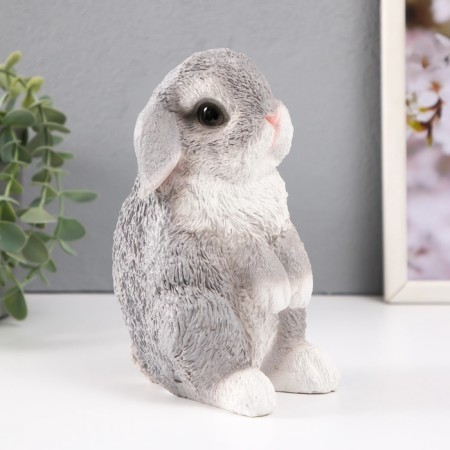Figure "Rabbit No. 4 Gray" height 17.5 cm, width 11.5 cm, length 11.5 cm.-2