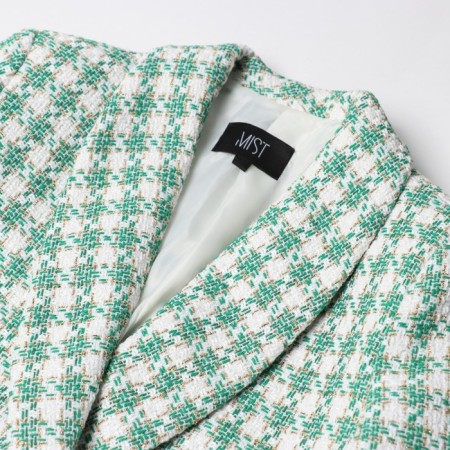 Jacket tweed double -breasted mist p. 44. Green-6
