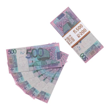 A pack of bills 500 Belarusian rubles