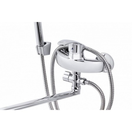 FAUZT FZS-814-115 bathtub mixer, single-leaf, pour 340 mm, watering can, chrome-2