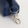 Key of zipper, length 16 cm, ring, carbine, dark blue color
