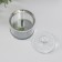 Casket glass with a metal rim "silver" 7x6.5x6.5 cm