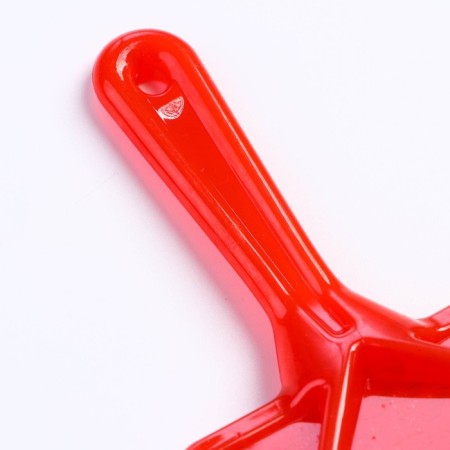 Pucker "Simple" with a transparent handle, without drops, 9.5 x 13.8 cm, red-3