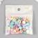 Beads for creativity plastic "English letters silver" multifacet set 15 grams 0.6x1x1 cm