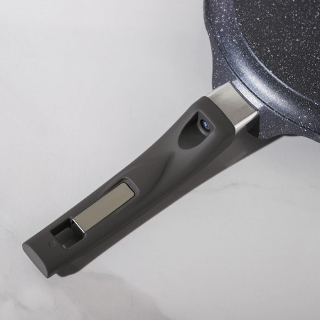 Pancake pan “granite”, d = 20 cm, plastic handle, anti -stick coating, gray color-4