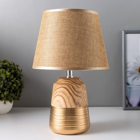 Table lamp "Rustic oak and gold" 1x40W E14 34x22x22 cm Risalux
