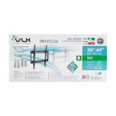 VLK Trento-34 bracket, for TV, inclined, 26-65 ", 32 mm from the wall, black-6