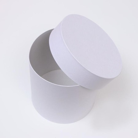 Set of round boxes 3 in 1 "paints", white, 18 x 18 x 18 - 14 x 14 cm 14 cm-2
