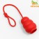 Toy "Pomegranate on the rope", thermoplastic rubber, toy 10.5 x 5 cm, red