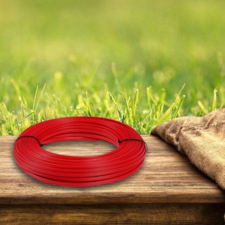 Artificial rattan 8 mm 100 m wave (red)