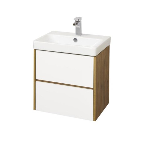 Tumba under the Aquaton sink "Scandil 55", white color, venistal oak