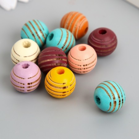 Busina for creativity tree "Ball with stripes" mix d = 1.6 cm-1