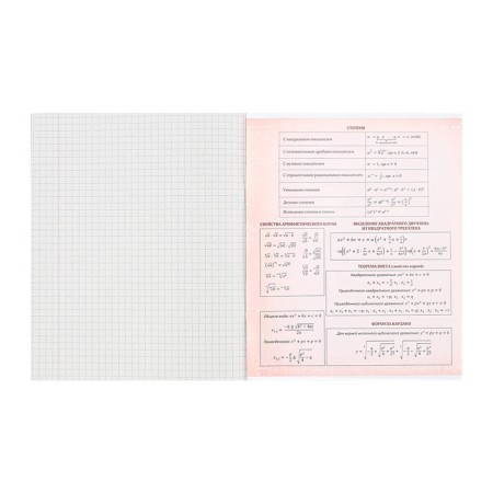A set of subject notebooks of 48 sheets, "black-white", 10 items with reference material, covered paper cover, block No. 2, whiteness 75% (gray sheets)-12