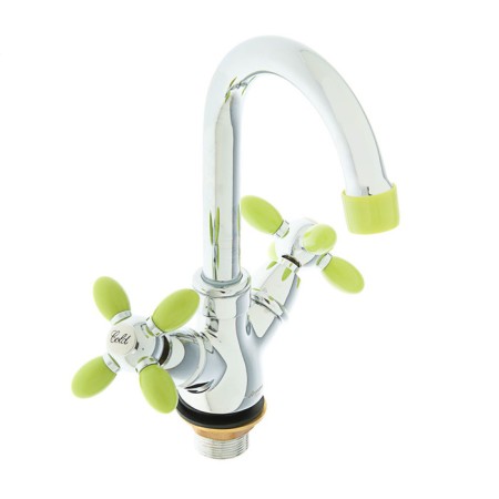 ACCOONA A9482K shell mixer, double -leaf, with nut, green/chromium