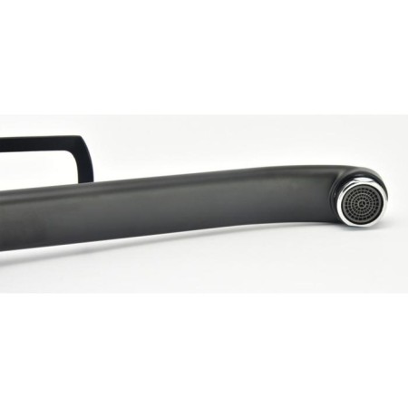 Juguni Luxe Capella kitchen mixer, single -rowing, with rotary pouring, black color is black-4