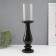 Ceramics candlestick, glass for 1 candle "Avanti" d = 8 cm black 10x10x40.5 cm