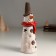 Ceramics Ceramics for 1 candle "Long snowman with stars" 7x7.3x20.6 cm