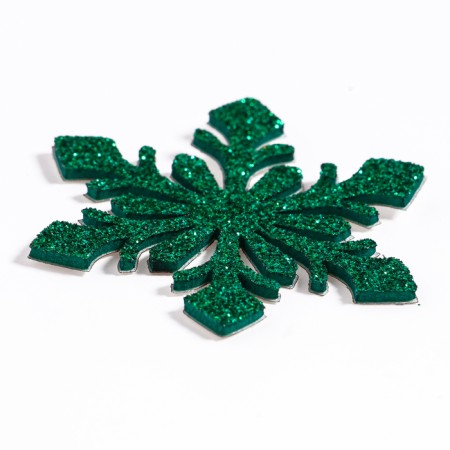 Decor "Snowflakes" on an adhesive basis, set of 6 pcs., Green color-3