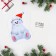 Postcard for the candy "Happy New Year" White Bear, 5 x 8 cm, New Year