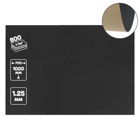 Binding cardboard (shelter) 1.25 mm, 70 x 100 cm, 800 g/m2, black