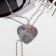 Kulons "Demetrons" Triple heart, colored in silver, 45 cm