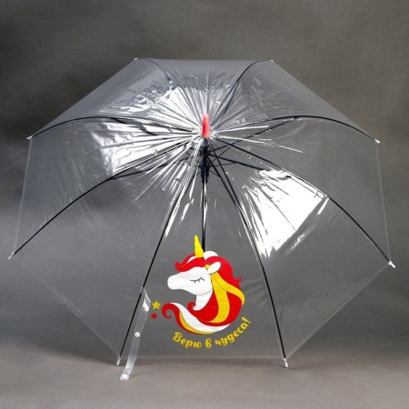 Children's umbrella “I believe in miracles!” Transparent, d = 90cm-11