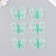 Decor for creativity Textile Embroidery "Green butterfly" 4.5x4 cm