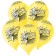 Shar Latex 12 "Happy Birthday", comic book 2, pastel, set 15 pcs., Yellow color